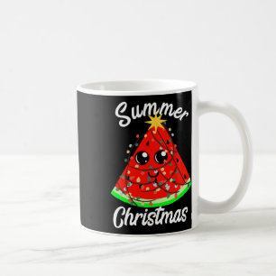 Caneca De Café Natal de Verão em Julho Melancia Árvore Frutífera 