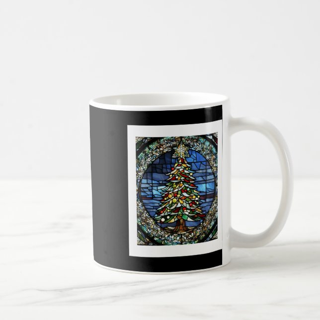 Caneca De Café Natal de Vidro Colorido  (Direita)