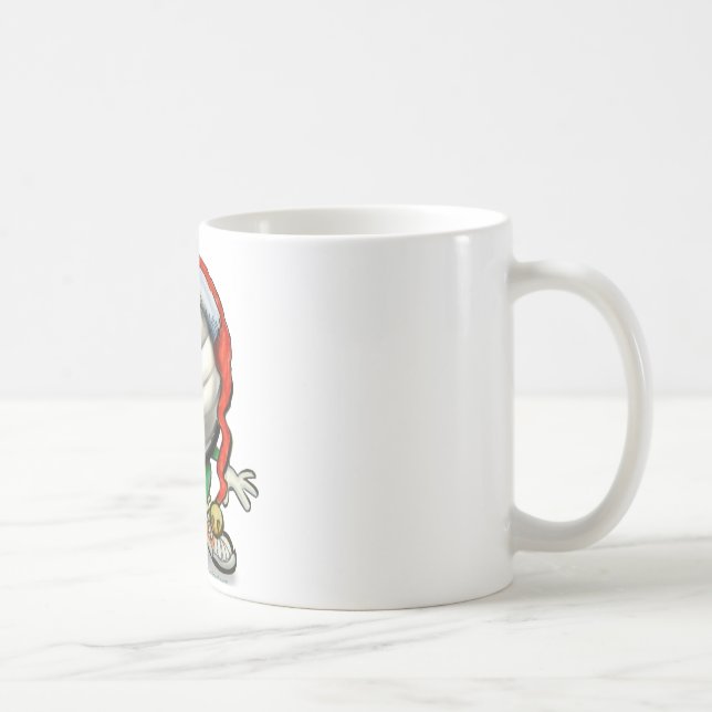 Caneca De Café Natal de voleibol (Direita)