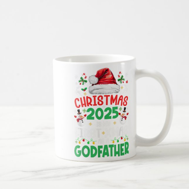 Caneca De Café Natal Divertido 2025 É o Meu Primeiro Xmas Como um (Direita)