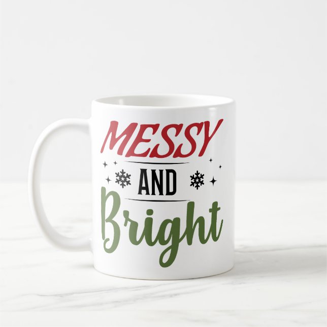 Caneca De Café Natal Divertido e Desorganizado (Esquerda)