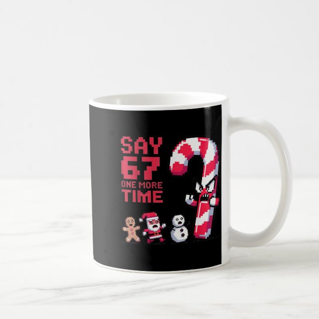Caneca De Café Natal Divertido Seis Sete Meme Dizer 67 Um Humor M (Direita)