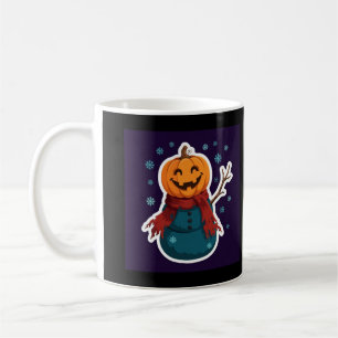 Caneca De Café Natal do Boneco de Neve com Cabeça de Abóbora