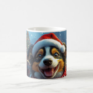 Caneca De Café Natal do Cão-Cão-Cachorro Australiano