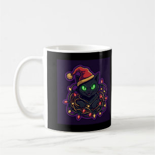 Caneca De Café Natal do Gato Papai Noel Assustador
