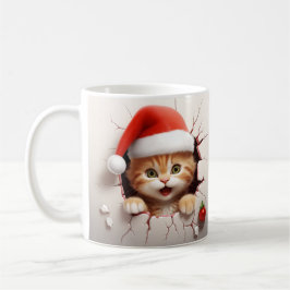 Caneca De Café Natal do Kitten 3D