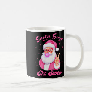 Caneca De Café Natal do Papai Noel Feminino Diz Seis Sete 67 Meme