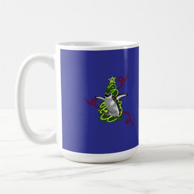 Caneca De Café Natal do Pinguim (Esquerda)