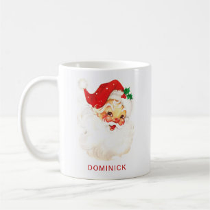 Caneca De Café Natal do Simples Fofo Vintage Santa Claus