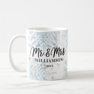 Caneca De Café Natal do Sr. & Sra. Newlyweds   Wonderland