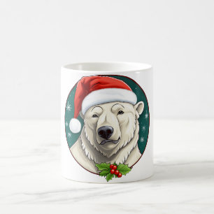 Caneca De Café Natal do urso polar