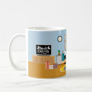 Caneca De Café Natal em Família – Férias Aconchegantes