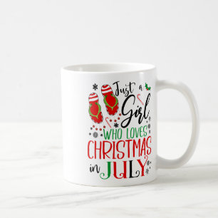 Caneca De Café Natal Em Julho Apenas Uma Garota Que Ama O Natal