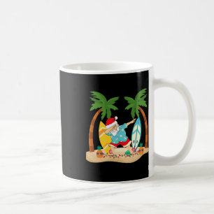 Caneca De Café Natal Em Julho Dabbing Papai Noel Praia Tropical