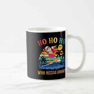 Caneca De Café Natal Em Julho Funny Papai Noel Surfando Verão Pra