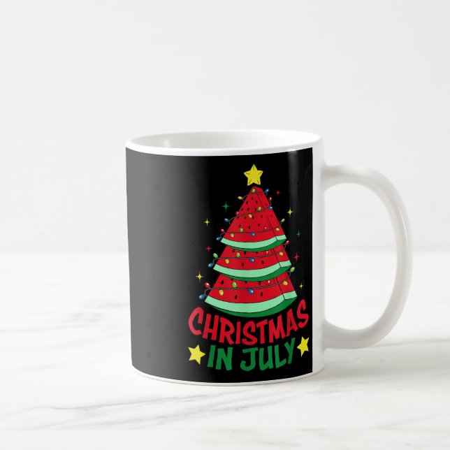 Caneca De Café Natal Em Julho Melancia Xmas Tree Summer Men (Direita)