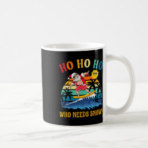 Caneca De Café Natal Em Julho Papais noeis Divertidos Surfing Sum
