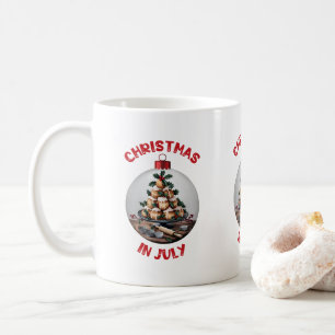 Caneca De Café Natal Em Julho, Profiteroles Bolha