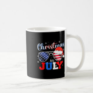 Caneca De Café Natal Em Julho Santa Hat Esmungles Bandeira Dos Eu