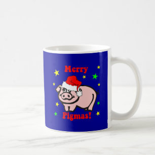 Caneca De Café Natal engraçado do porco