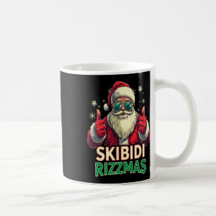 Caneca De Café Natal engraçado Rizz Papai Noel Skibidi Rizzmas 3 