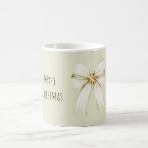 Caneca De Café Natal Estrela Dourada Arco Hortelã Branco
