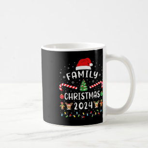 Caneca De Café Natal Família 2024 Elf Papais noeis no Quadrado Na
