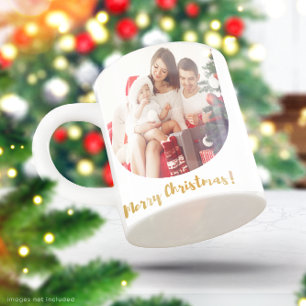 Caneca De Café Natal Família Moderno Feriado de inverno 2 fotos