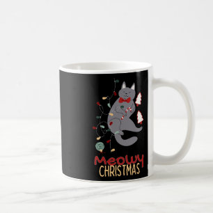 Caneca De Café Natal Felino Luzes de Natal1 