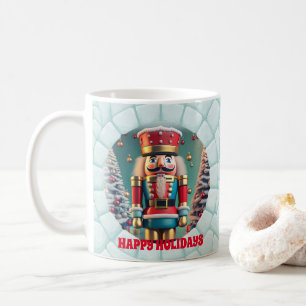 Caneca De Café Natal Feliz dos Nozes Felizes dos Nozes em 3D