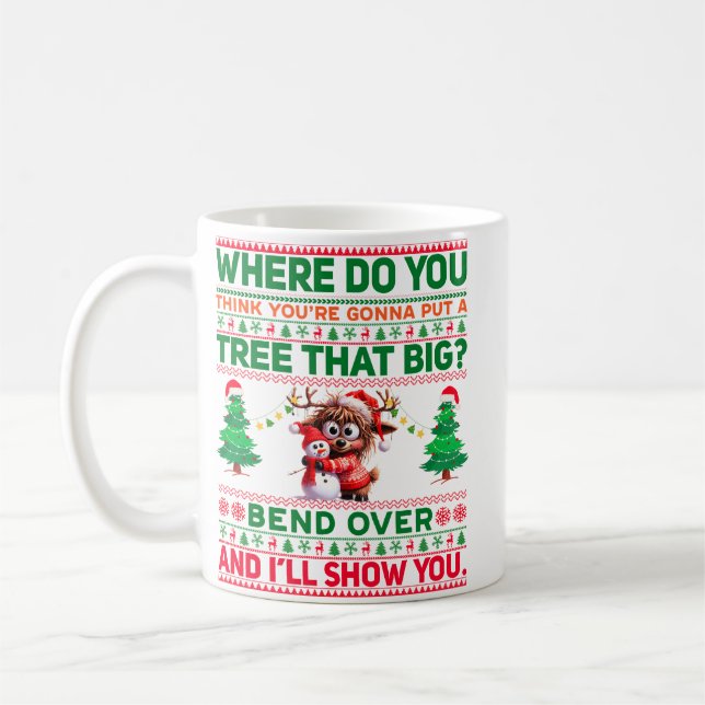 Caneca De Café Natal Feliz Natal Para O Gift Reindeer (Esquerda)