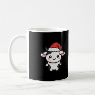 Caneca De Café Natal fofo da Vaca do Papai Noel