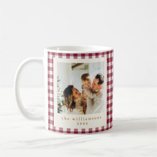 Caneca De Café Natal Foto Personalizada de Ginga Vermelha de Cran