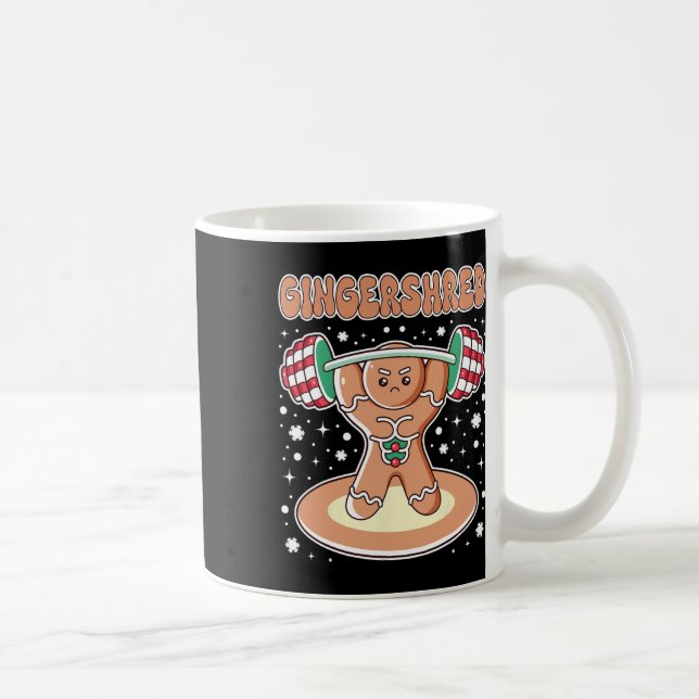 Caneca De Café Natal Gingershred Funny Gingerbird Man Gym Bo (Direita)