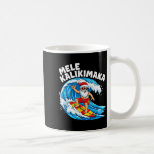 Caneca De Café Natal havaiano de Mele Kalikimaka do Papai Noel Su