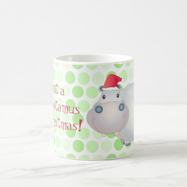 Caneca De Café Natal Hippo Hippopotamus Mug (Centro)