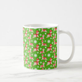 CANECA DE CAFÉ NATAL HOLIDAY RED & GREEN ALPACAS