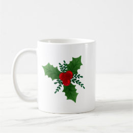 Caneca De Café Natal Holly