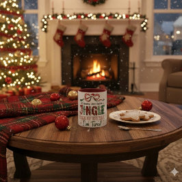 Caneca de Café Natal Jingle Divertido 330ml