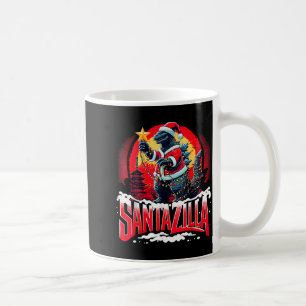 Caneca De Café Natal Kaiju Santazilla Monstro Japonês Dinossa