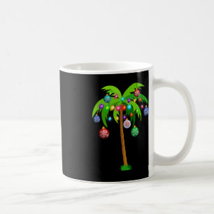 Caneca De Café Natal Lights Palm Tree Fun Hawaii Beach Tropic