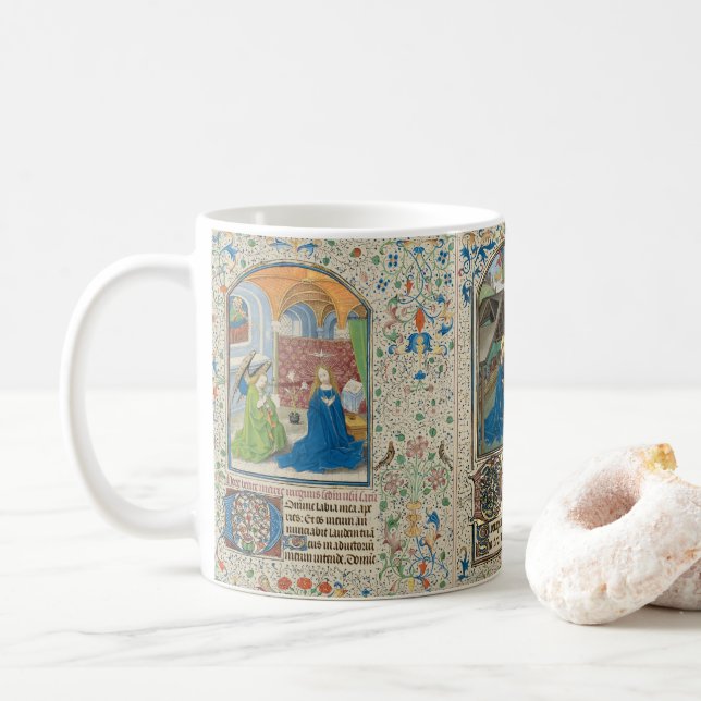 Caneca De Café Natal medieval de Willem Vrelant (Com Donut)