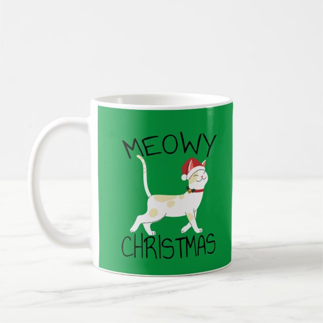 Caneca De Café Natal Meowy - Natal Divertido     (Esquerda)