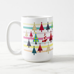 Caneca De Café Natal Moderno Retrô