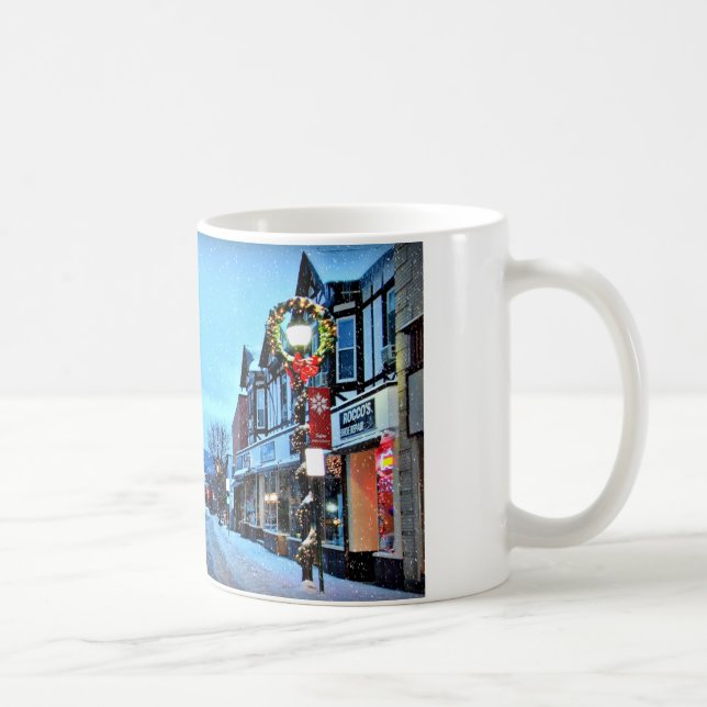 Caneca De Café Natal na vila do design #2 de Suffern (Direita)