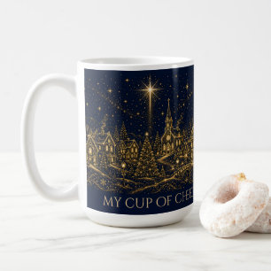 Caneca De Café Natal nas Estrelas Vila de Natal