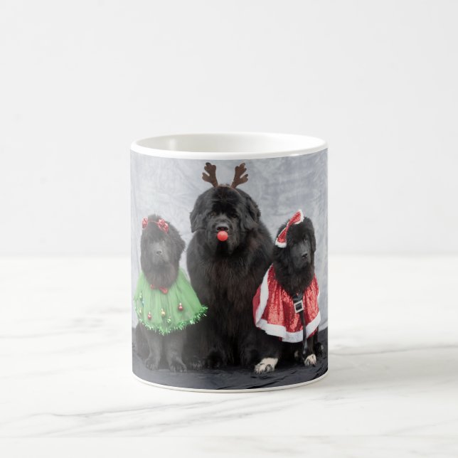 Caneca de Café Natal Newfies (Centro)