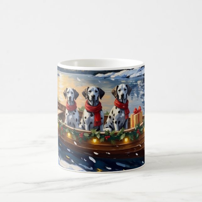 Caneca De Café Natal no Barco com dálmata (Centro)