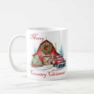 Caneca De Café Natal no campo personalizado
