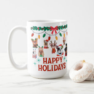 caneca de café natal no telhado 15oz